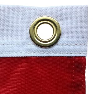 brass grommet on flag