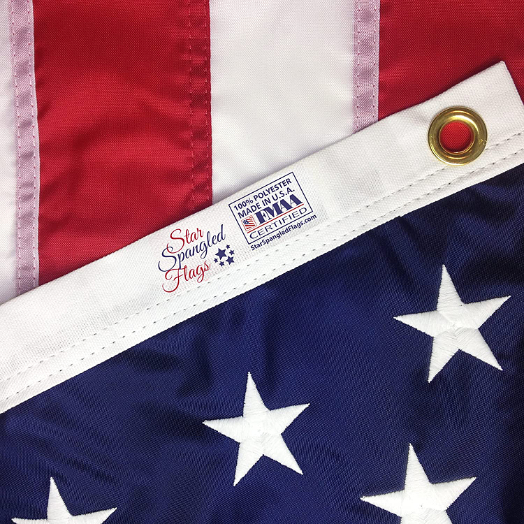 Polyester Embroidered American Flag